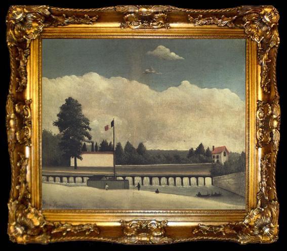 framed  Henri Rousseau The Tollgate, ta009-2